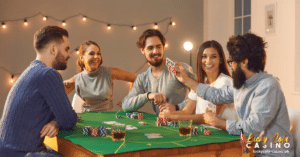 a group of friends playing poker